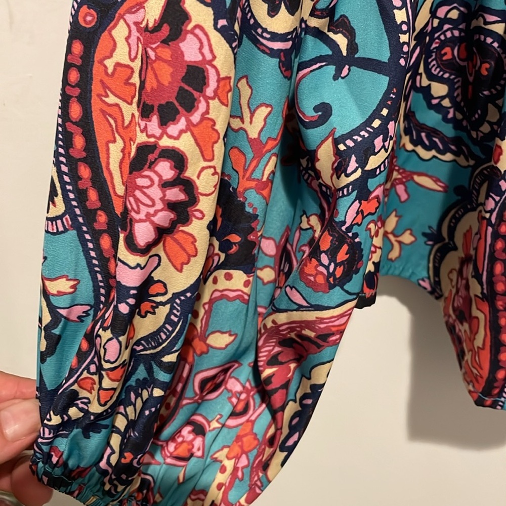 Free People Multi Colored Multi Patterned Ls Silk… - image 6